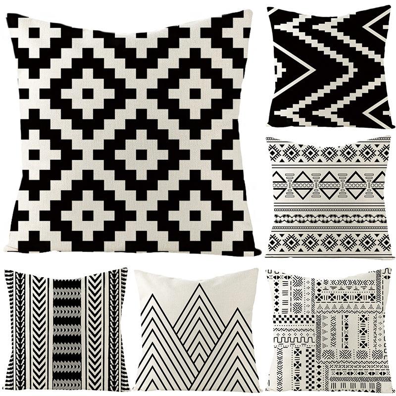 Pillow Cover Cushion Covers Black and White Geometric Linen Peached Pillowcloth Decoration for Home Car Bed Sofa Living Room, Jym047-25
Pillow Cover Cushion Covers Black and White Geometric Linen Peached Pillowcloth Decoration for Home Car Bed Sofa Living Room, Jym047-25