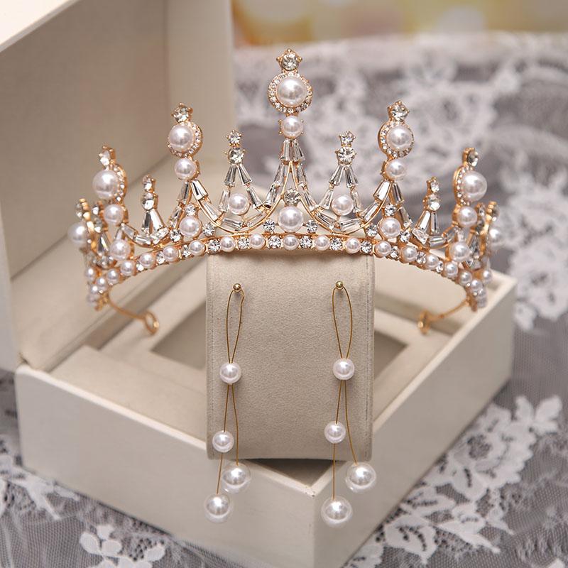 Luxury Tiaras Silver Plated Crystal Pearls Bridal Crown Baroque Rhinestone Pageant Diadem Headbands Wedding Hair Accessories
Luxury Tiaras Silver Plated Crystal Pearls Bridal Crown Baroque Rhinestone Pageant Diadem Headbands Wedding Hair Accessories