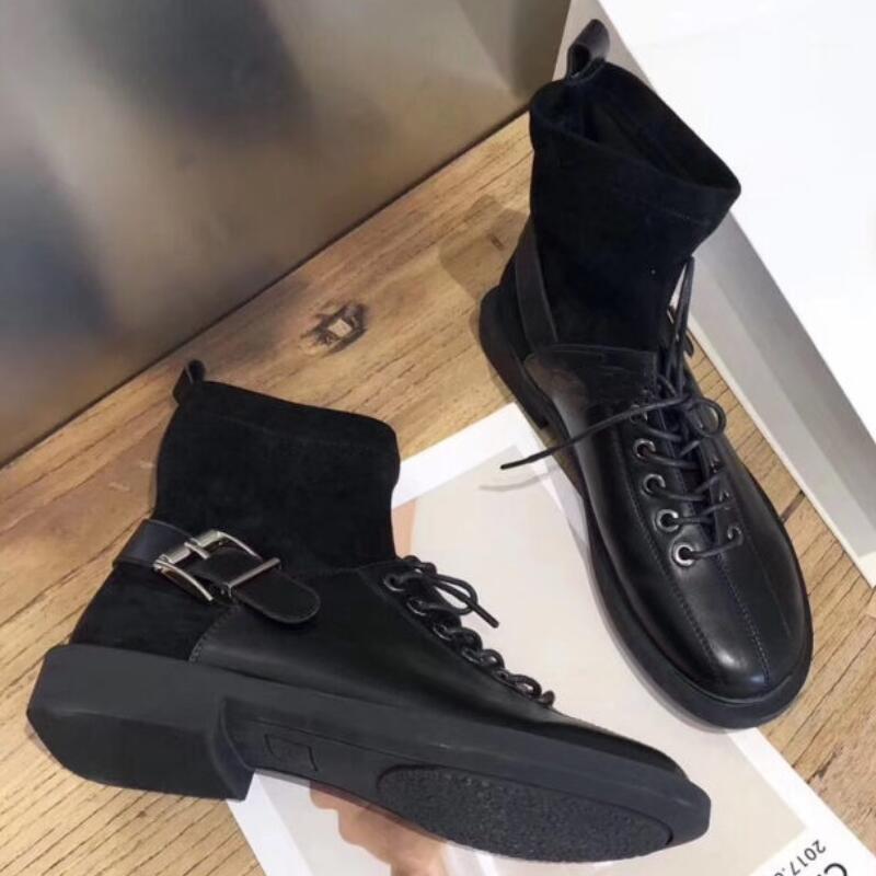 Black Stretch Fabric Ankle Boots For Women Lace-up Sock Boots Top Quality Autumn Winter Shoes Handmade Leather Cowboy Fall1
Black Stretch Fabric Ankle Boots For Women Lace-up Sock Boots Top Quality Autumn Winter Shoes Handmade Leather Cowboy Fall1