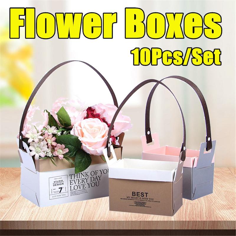 10Pcs/Set Kraft Paper Bag Flower Box Handbag Double Sided Bouquet Florist Gift Bags Valentine's Day Rose Boxes Party Decoration
10Pcs/Set Kraft Paper Bag Flower Box Handbag Double Sided Bouquet Florist Gift Bags Valentine's Day Rose Boxes Party Decoration