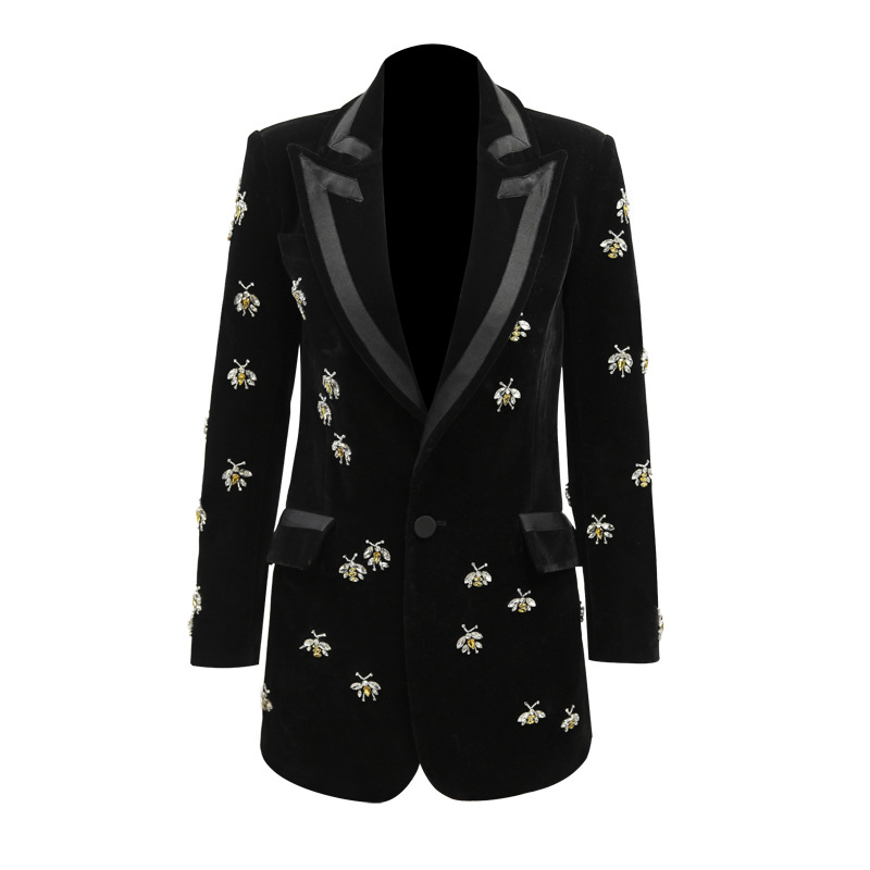 1112 2020 Free Shipping Autumn A Line Long Sleeve Lapel Neck Fashion Coat Beads Prom Fashion Flora Print Panelled Brand Same Style Sanmusen, Black
1112 2020 Free Shipping Autumn A Line Long Sleeve Lapel Neck Fashion Coat Beads Prom Fashion Flora Print Panelled Brand Same Style Sanmusen, Black