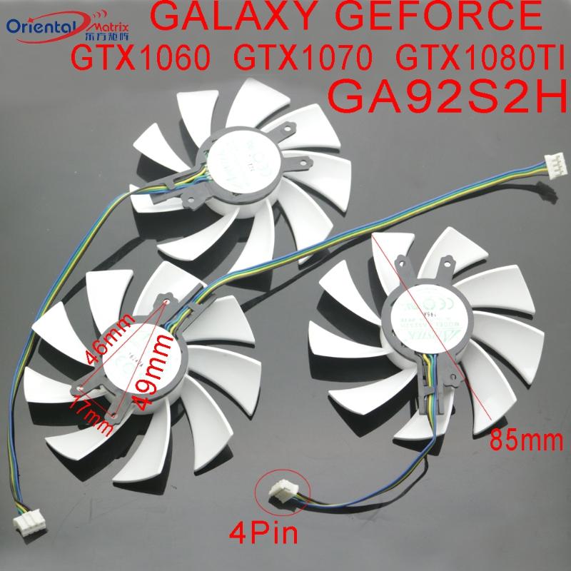 GA92S2H - PFTE 12V 0.35A 4Pin 85mm VGA Fan For GEFORCE GTX1060 GTX1070 GTX1080 TI HOF Graphics Card Cooler Cooling Fan
GA92S2H - PFTE 12V 0.35A 4Pin 85mm VGA Fan For GEFORCE GTX1060 GTX1070 GTX1080 TI HOF Graphics Card Cooler Cooling Fan