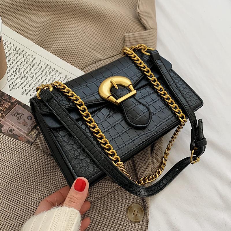 Stone Pattern PU Leather Crossbody Bags for Women 2021 Female Totes Fashion Chain Shoulder Handbags and Purses, Black 
Stone Pattern PU Leather Crossbody Bags for Women 2021 Female Totes Fashion Chain Shoulder Handbags and Purses, Black