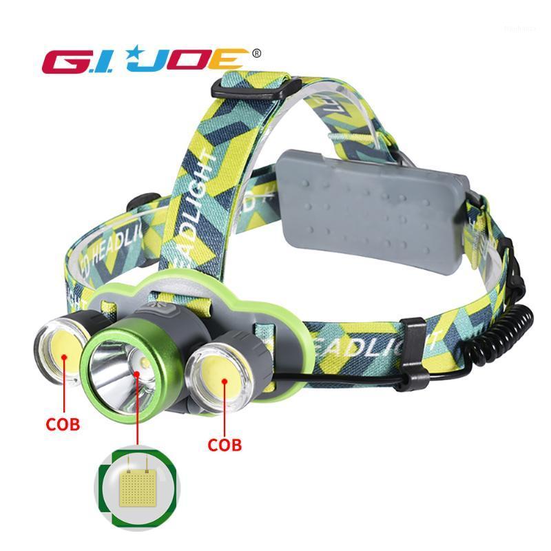 GIJOE 2020 new led headlamp cob headlight waterproof 3 light 5 modes usb rechargeable use 2*18650 battery plastic shell1
GIJOE 2020 new led headlamp cob headlight waterproof 3 light 5 modes usb rechargeable use 2*18650 battery plastic shell1