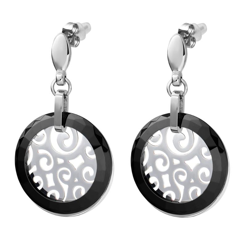 New Arrival Stainless Steel Jewelry Earring For Women with Classic Simple Design Black Ceramic Dangle Earring 
New Arrival Stainless Steel Jewelry Earring For Women with Classic Simple Design Black Ceramic Dangle Earring