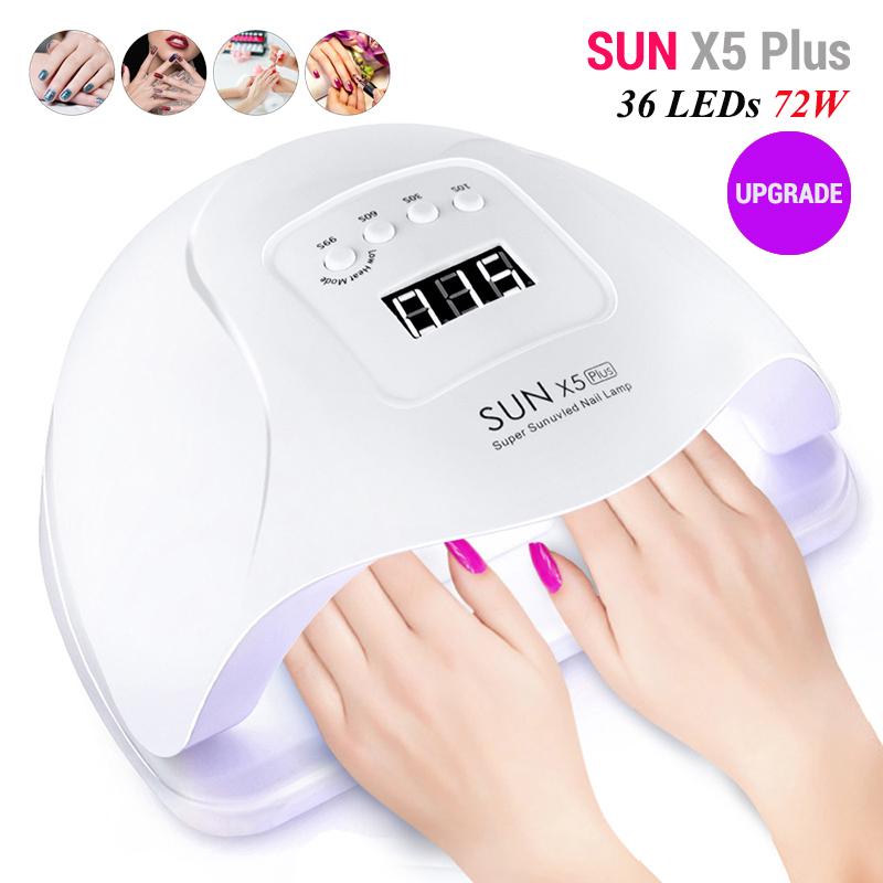 SUN X5 Plus UV LED Lamp 72W Nail Dryer for Curing Nail Gel Polish Lamp LCD Display 36 LEDs Manicure Professional Art Tool, Sun mini white
SUN X5 Plus UV LED Lamp 72W Nail Dryer for Curing Nail Gel Polish Lamp LCD Display 36 LEDs Manicure Professional Art Tool, Sun mini white