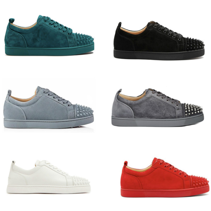 Best Designer shoes Red Bottom junior Studded Spikes Sneakers mens real leather trainers Party shoes 24, Suede 6
Best Designer shoes Red Bottom junior Studded Spikes Sneakers mens real leather trainers Party shoes 24, Suede 6