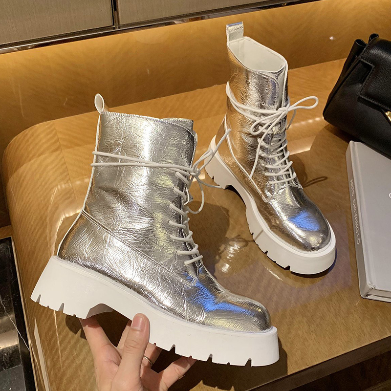 Lucyever 2020 new sexy silver ankle women leather plutonium bottom platform woman autumn boots lace up women's fashionable shoes RD6P, Black
Lucyever 2020 new sexy silver ankle women leather plutonium bottom platform woman autumn boots lace up women's fashionable shoes RD6P, Black