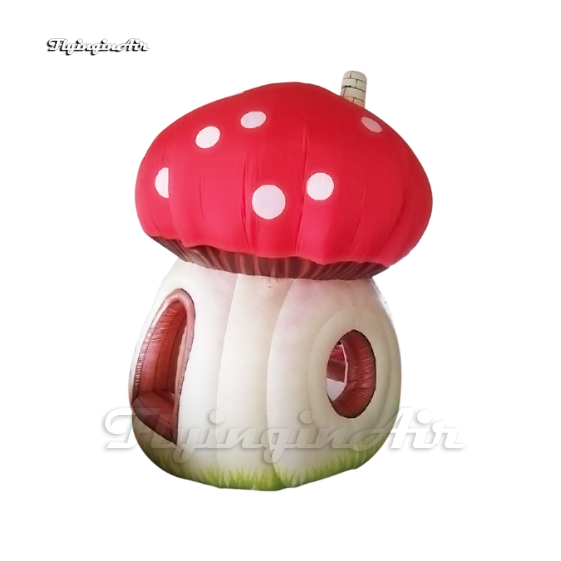 Outdoor Inflatable Playhouse Mushroom Tent 4m Multicolor Blow Up Camping Hut For Party Events