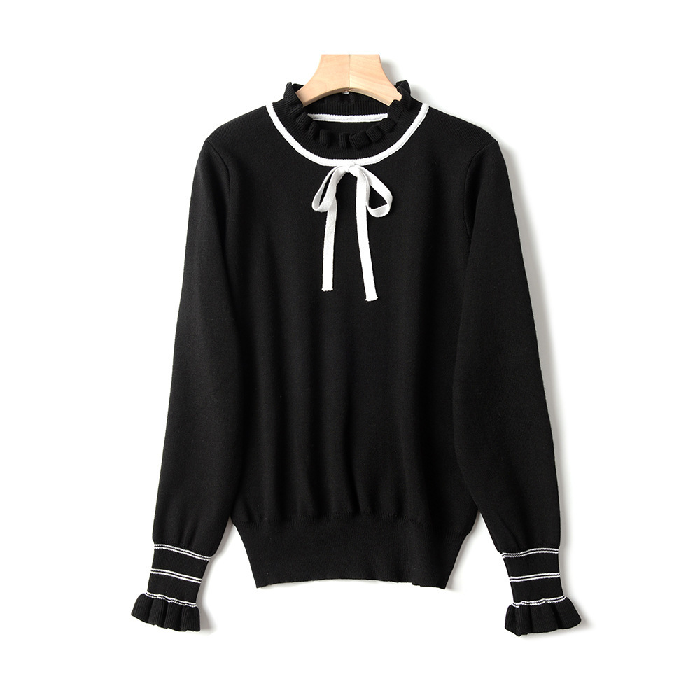2021 New Preppy Style Women's Sweater Lace Up Striped Turn-down Collar Female Pullovers Top Chic White Black Compus Girl Knitwear Lbvl, Apricot
2021 New Preppy Style Women's Sweater Lace Up Striped Turn-down Collar Female Pullovers Top Chic White Black Compus Girl Knitwear Lbvl, Apricot