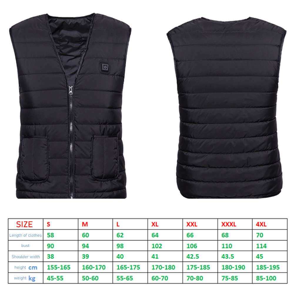 Men Jacket Smart Heating Cotton Vest USB Infrared Electric Heating Vest Women Outdoor Flexible Thermal Winter Warm Jacket Coat 201120