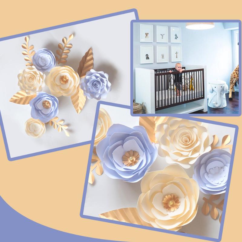 White Ivory Handmade Flor DIY Paper Flowers Gold Leaves Set For Nursery Wall Deco Girls Room Baby Shower Video Tutorials, Custom color
White Ivory Handmade Flor DIY Paper Flowers Gold Leaves Set For Nursery Wall Deco Girls Room Baby Shower Video Tutorials, Custom color