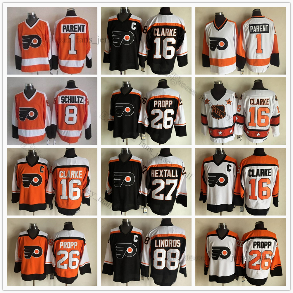 Vintage CCM Buffalo Sabres Ice Hockey Jerseys 1 Bernie Parent 16 Bobby Clarke 26 Brian Propp 8 Dave Schultz 27 Ron Hextall 28 Claude Giroux 88 Eric Lindros Jersey, Same as picture
Vintage CCM Buffalo Sabres Ice Hockey Jerseys 1 Bernie Parent 16 Bobby Clarke 26 Brian Propp 8 Dave Schultz 27 Ron Hextall 28 Claude Giroux 88 Eric Lindros Jersey, Same as picture