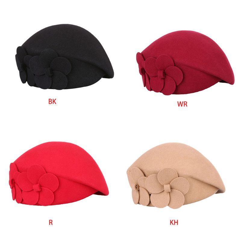 Women Lady Faux Wool French Beret Hat Flower Solid Color Fascinator Beanie Cap 2XPD, Green
Women Lady Faux Wool French Beret Hat Flower Solid Color Fascinator Beanie Cap 2XPD, Green