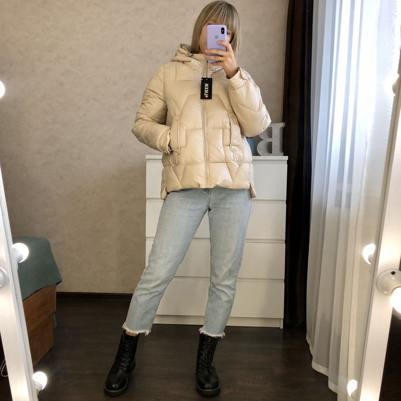 Women winter Parkas fashion slim fit hooded youth Women jacket parkas coat casual thick warm autumn winter jacket coat 201214