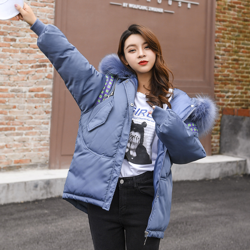 Parka Women's Long Down Winter Jacket women Casual Fur Collar Hooded Female Jacket Warm Thick Long Coat Women's Coat Plus Size T200319