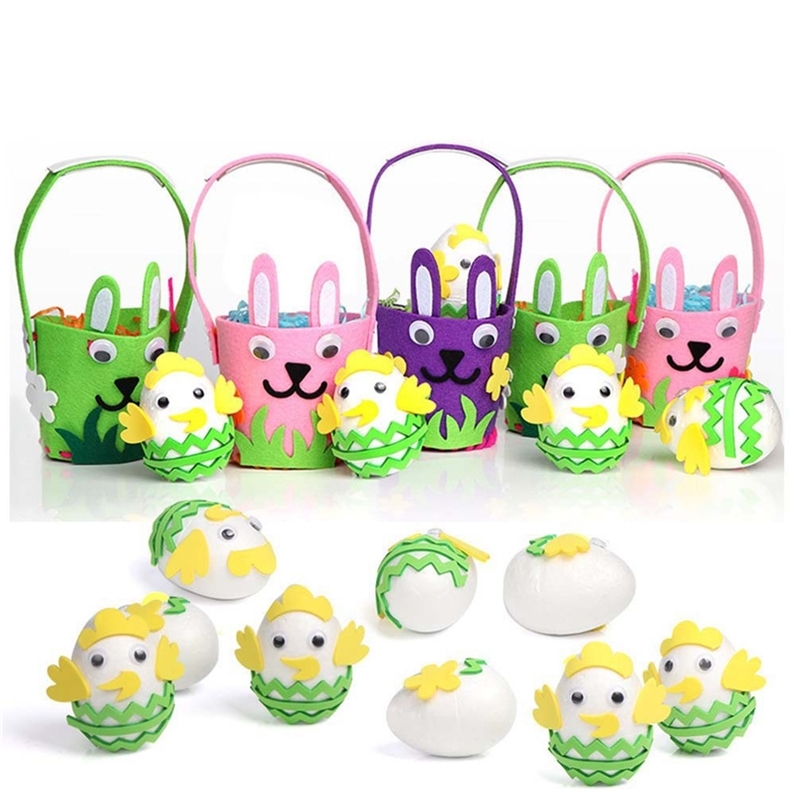 DIY Felt Easter Basket Handmade Kids Bunny Bucket Cute Rabbit Candy Easter Eggs Bag Handbag Party Storage Decoration Tote GG12001, Pink
DIY Felt Easter Basket Handmade Kids Bunny Bucket Cute Rabbit Candy Easter Eggs Bag Handbag Party Storage Decoration Tote GG12001, Pink