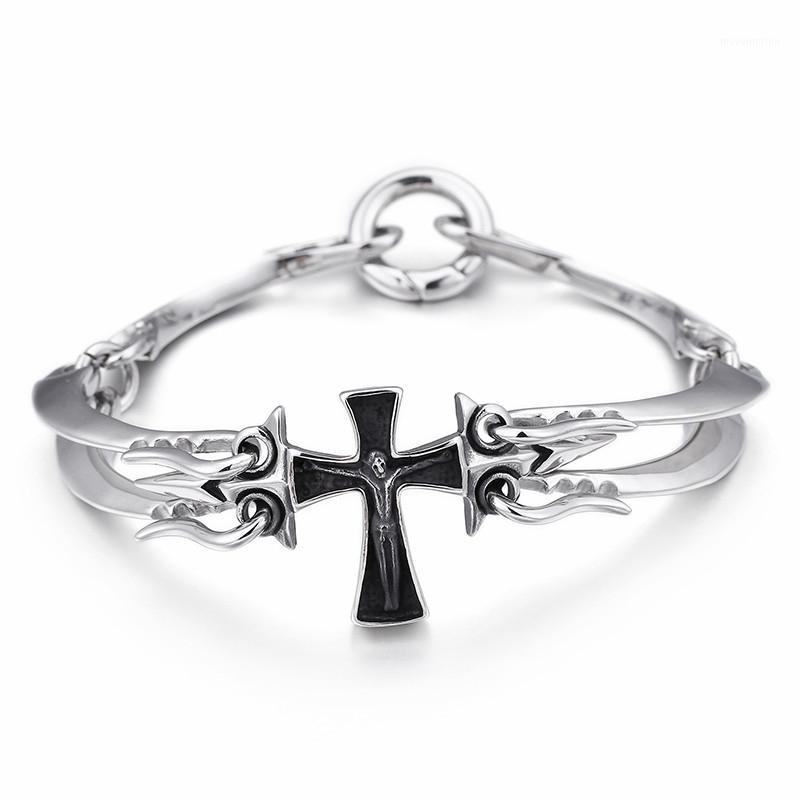 21cm Stainless Steel Cross Jesus Charm Bracelet For Men Religious Crucifix Christain Prayer Bracelet & Bangle Jewelry1
21cm Stainless Steel Cross Jesus Charm Bracelet For Men Religious Crucifix Christain Prayer Bracelet & Bangle Jewelry1