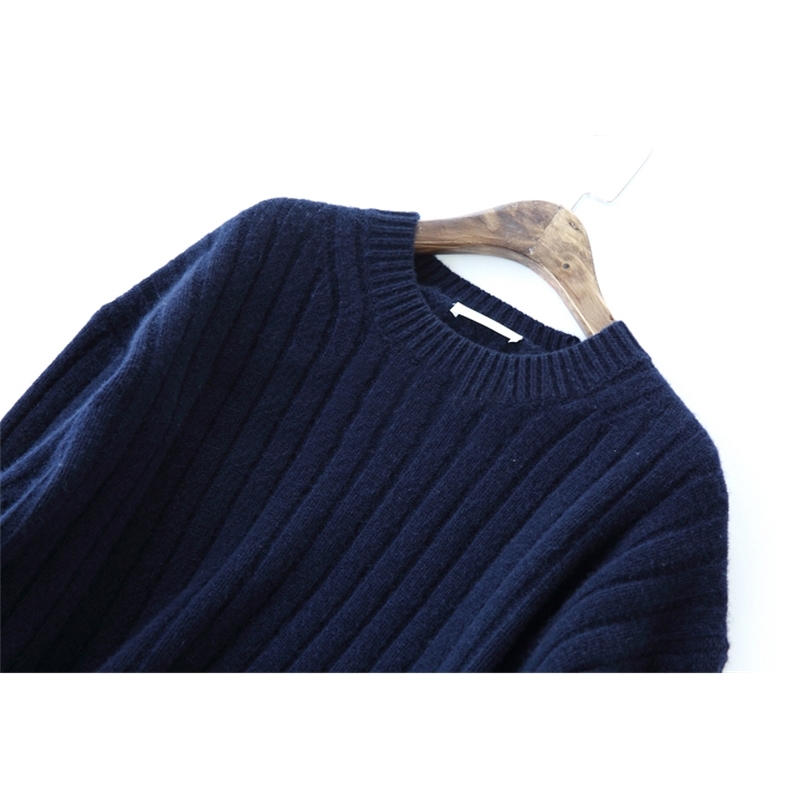 Autumn Women Loose Sweaters Cashmere And Wool Jumper O-Neck Long Sleeve Knit Pullovers Winter Female Warm Thicken Tops 201225