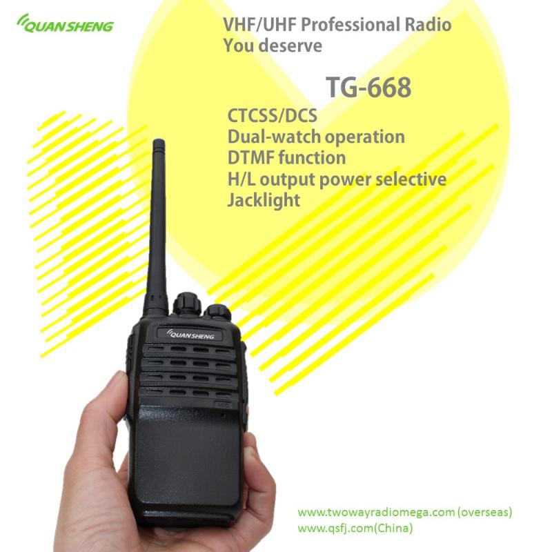 Quansheng Walkie Talkies UHF/VHF TG-668 Two Way Radio Battery Rechargeable Wireless Portable Radio Communicador Intercom Walkies
Quansheng Walkie Talkies UHF/VHF TG-668 Two Way Radio Battery Rechargeable Wireless Portable Radio Communicador Intercom Walkies