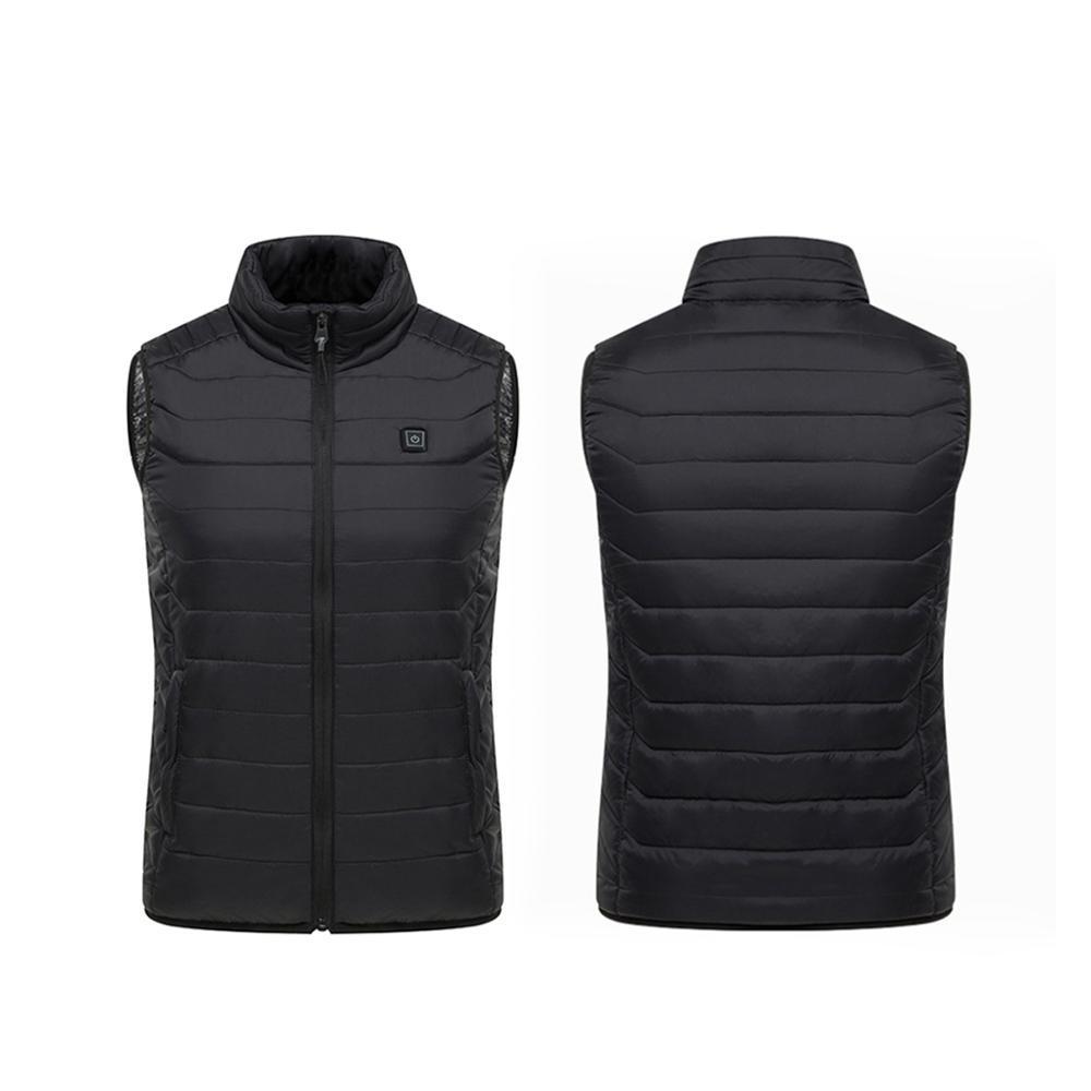 Winter Outdoor Jacke Men Electric Heated Vest USB Heating Vest Winter Thermal Cloth Feather Camping Hiking Warm Hunting Jacke 201120