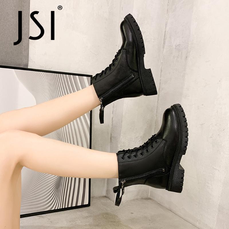 JSI Punky Ankle Boots Woman Lace Up Zipper Genuine Leather Round Toe Zipper Band Low Square Heel Flat Boot Shoe JO7491, Black
JSI Punky Ankle Boots Woman Lace Up Zipper Genuine Leather Round Toe Zipper Band Low Square Heel Flat Boot Shoe JO7491, Black