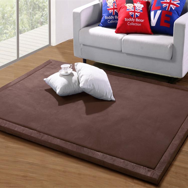 

2020 Thickening Coral Fleece Velvet Mattress Japanese Tatami Mats Carpet Kids Playmat Living Room Crawl Mat Large Bed Area Rug, Color1