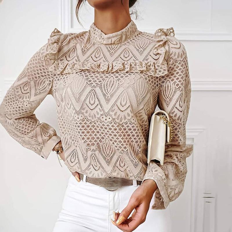 Foridol elegant white lace blouse women long sleeve autumn winter slim vintage blouse shirts 2020 see through lace tops female, Black
Foridol elegant white lace blouse women long sleeve autumn winter slim vintage blouse shirts 2020 see through lace tops female, Black