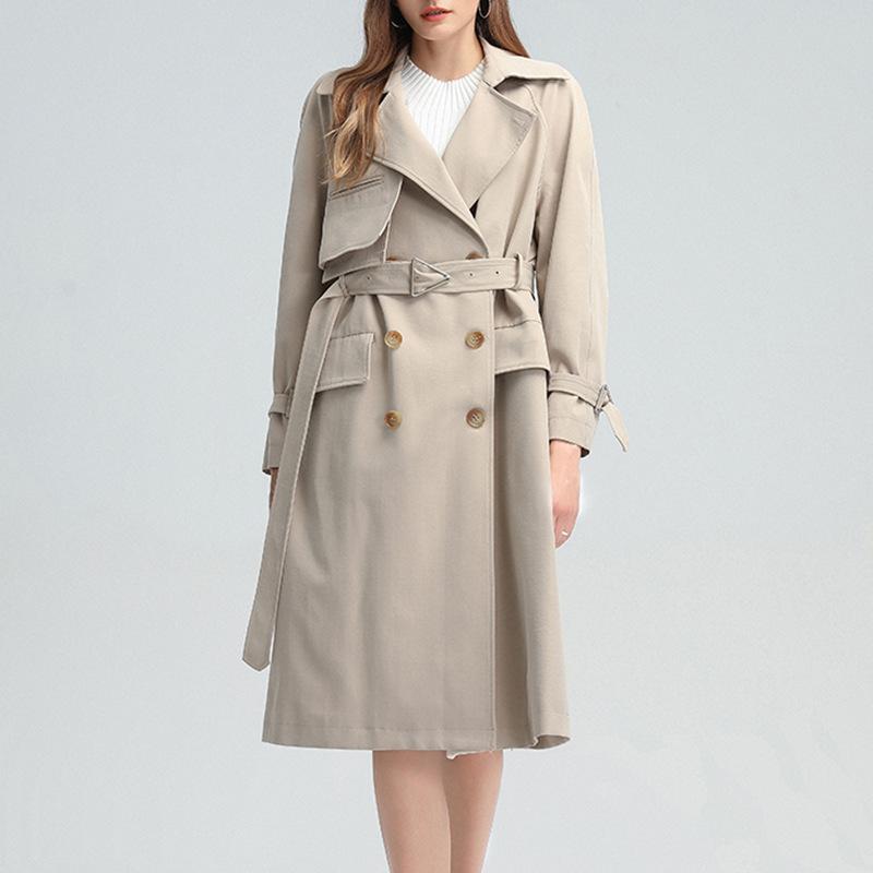 2020 Winter New Women Windbreaker Solid Turn-down Collar Adjustable Waist Double Breasted Casual Elegant Women Coats, Beige
2020 Winter New Women Windbreaker Solid Turn-down Collar Adjustable Waist Double Breasted Casual Elegant Women Coats, Beige