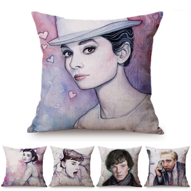 Audrey Hepburn Fashion Watercolor Art Self Portrait Sofa Decoration Throw Pillows Cover Cotton Linen Nicolas Cage Cushion Cover1, M105-10
Audrey Hepburn Fashion Watercolor Art Self Portrait Sofa Decoration Throw Pillows Cover Cotton Linen Nicolas Cage Cushion Cover1, M105-10