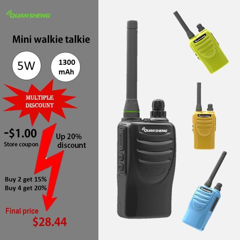 Mini Walkie Talkie Two-Way-Radio Transceiver Radio Communicador Quansheng TG--K58minis Portable Restaurant Kids Children Camping1
Mini Walkie Talkie Two-Way-Radio Transceiver Radio Communicador Quansheng TG--K58minis Portable Restaurant Kids Children Camping1