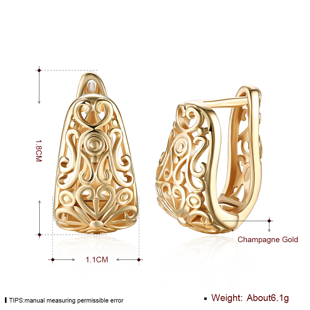 Women's earrings ear buckle women European and American hot-selling pattern hollow brass earrings jewelry anniversary gift
Women's earrings ear buckle women European and American hot-selling pattern hollow brass earrings jewelry anniversary gift