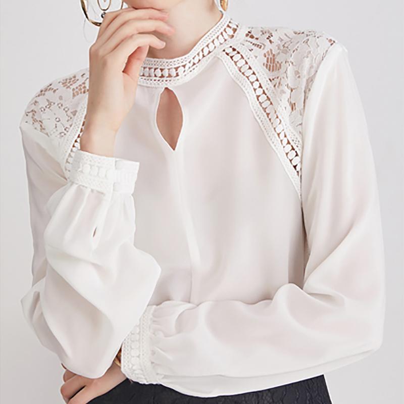Shintimes Fall 2020 Ladies Lace Elegant Shirts Long Sleeve Blouse Hollow Out Blouses Loose Shirt Tops For Women Fashion Clothes, White
Shintimes Fall 2020 Ladies Lace Elegant Shirts Long Sleeve Blouse Hollow Out Blouses Loose Shirt Tops For Women Fashion Clothes, White