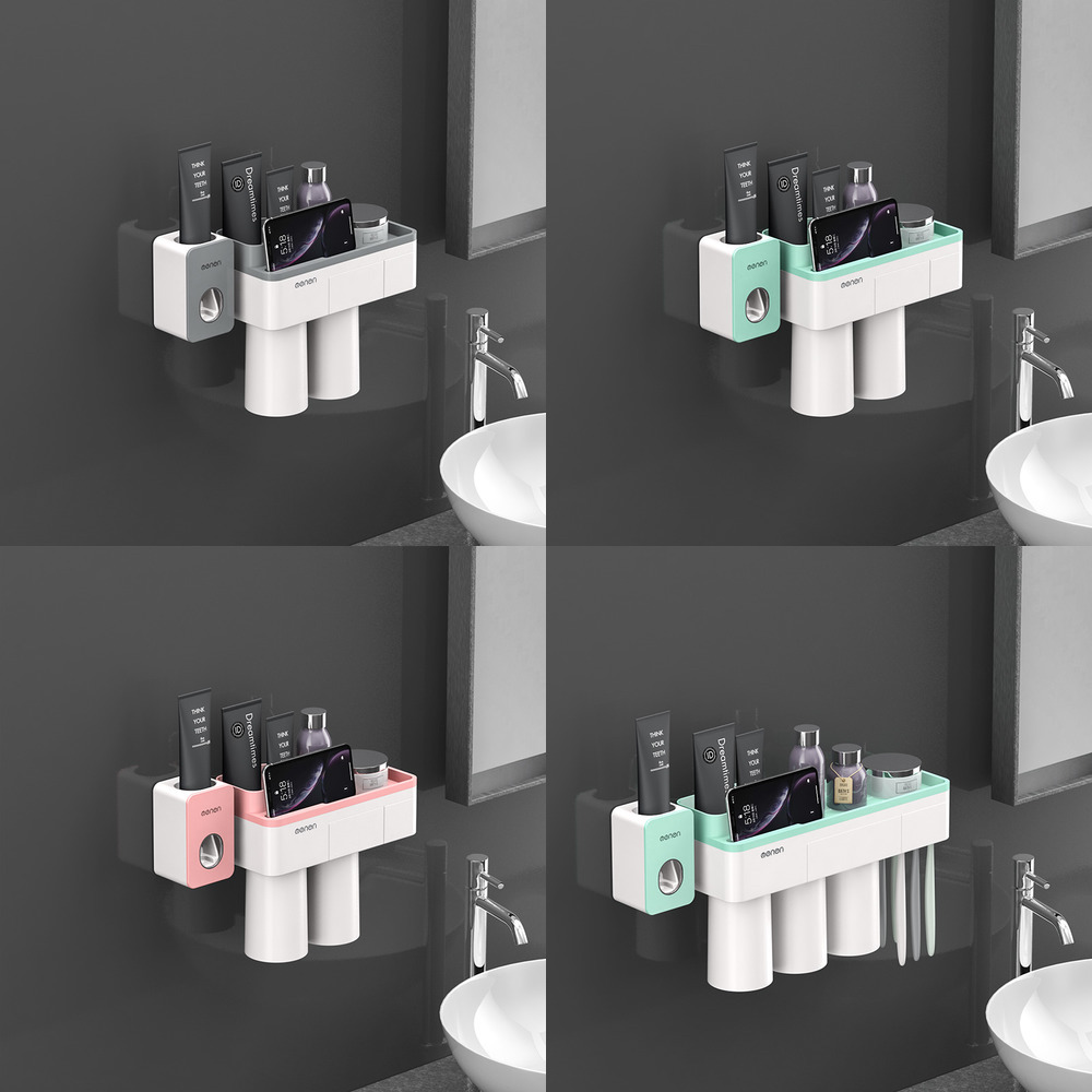 Toothbrush Holder Bathroom Accessories Toothpaste Squeezer Dispenser Storage Shelf Set For Bathroom Magnetic Adsorption With Cup W1219
Toothbrush Holder Bathroom Accessories Toothpaste Squeezer Dispenser Storage Shelf Set For Bathroom Magnetic Adsorption With Cup W1219