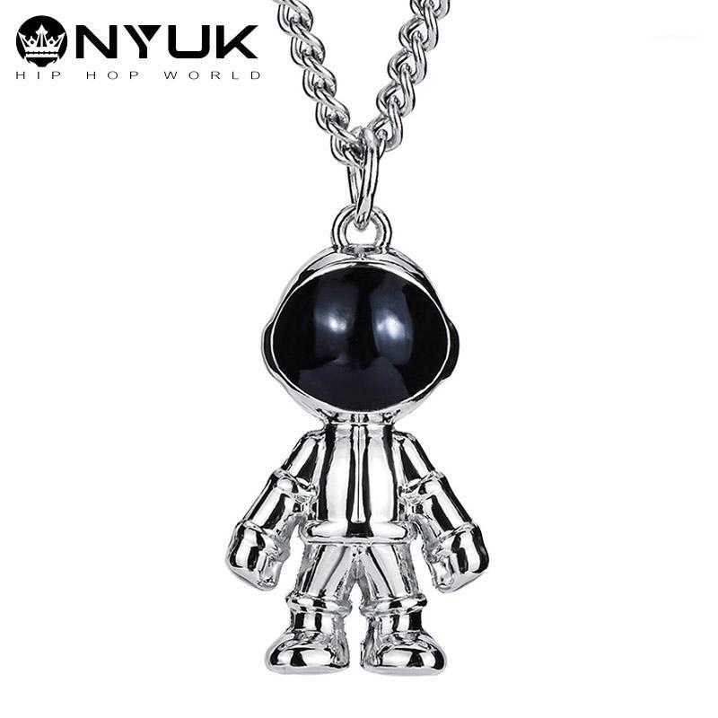 NYUK Space Astronaut Necklace Hip Hop Jewelry Robot Pendant Necklaces Kolye Rock Hiphop Rappers Jewellery Lovers Gift1
NYUK Space Astronaut Necklace Hip Hop Jewelry Robot Pendant Necklaces Kolye Rock Hiphop Rappers Jewellery Lovers Gift1