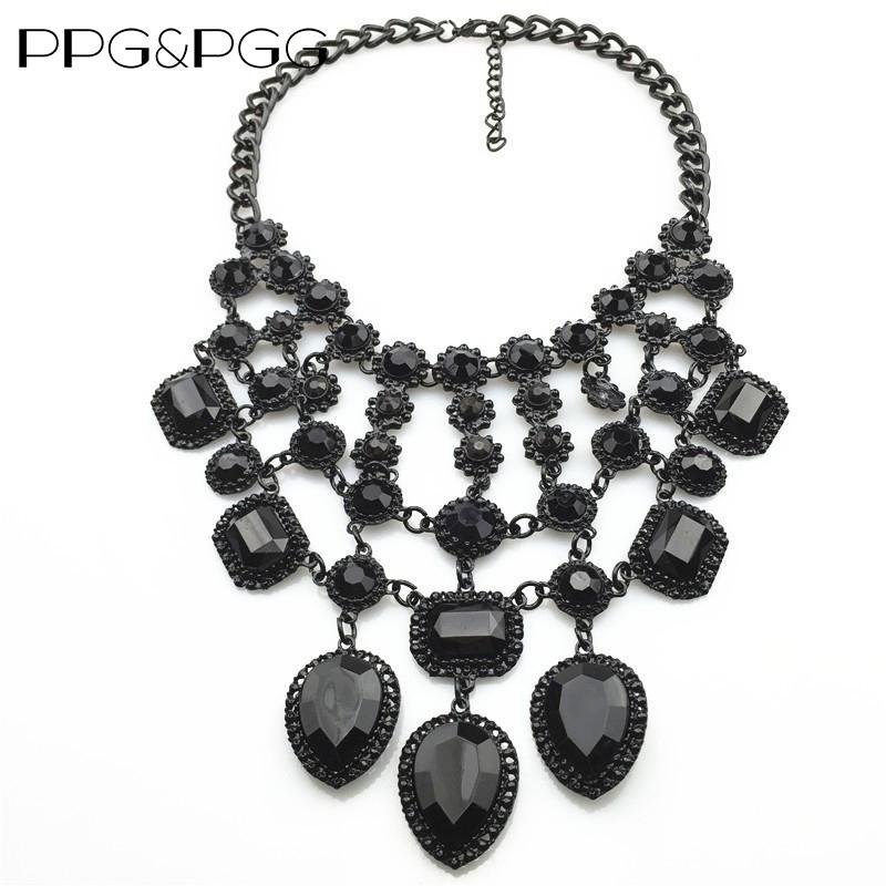 Chokers PPG&PGG Luxury Black Stone Tassel Maxi Jewelry Choker Statement Necklaces Pendants Women Fashion Accessory
Chokers PPG&PGG Luxury Black Stone Tassel Maxi Jewelry Choker Statement Necklaces Pendants Women Fashion Accessory