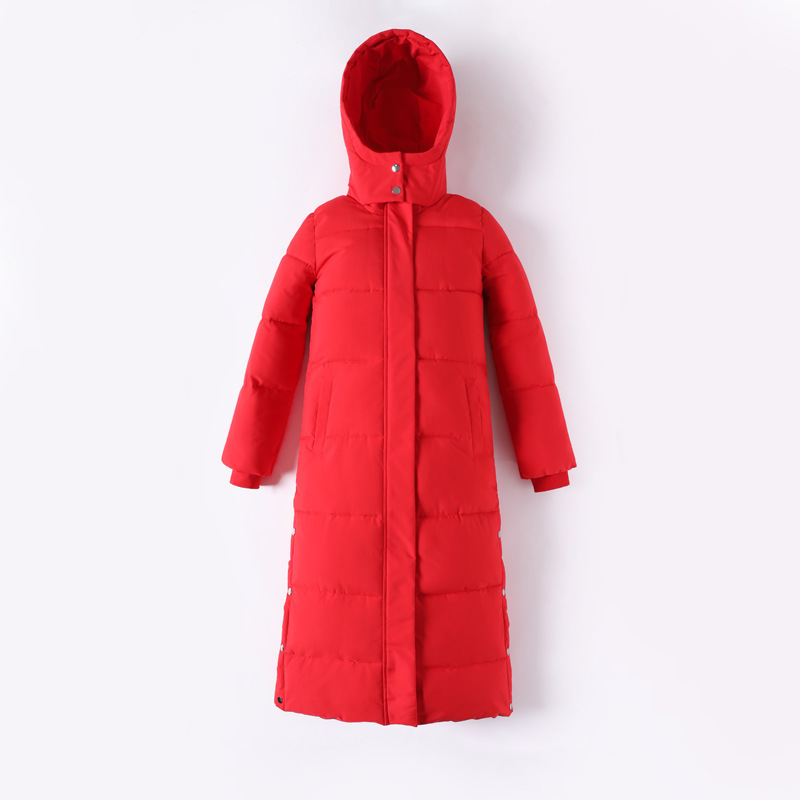Thick Xlong Down Parka Women with Hood Down Jacket Winterr Coat Cultivate Morality Fashion Eiderdown Hoodie with Thick 201026