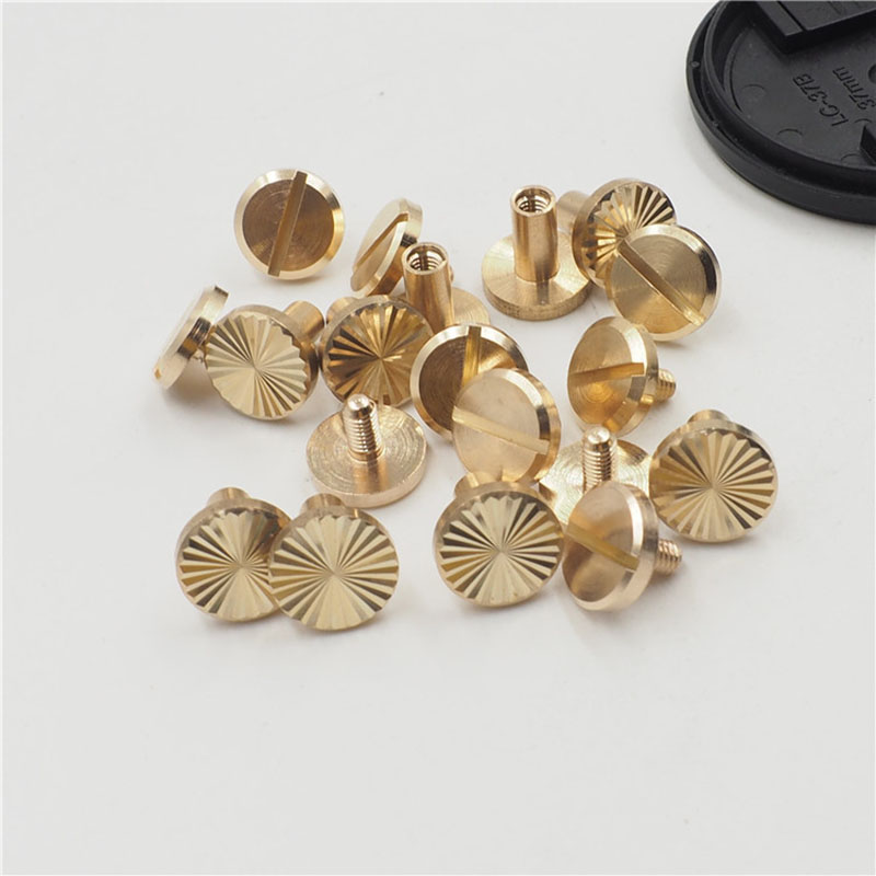 20 pcs Sun Pattern nail Wallet Bag Brass Belt Screw Rivet Chicago Diy Handmade Fastener Garment Hardware Leather Craft Part