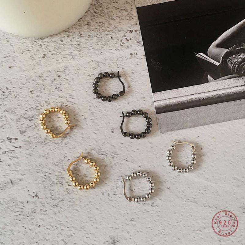 925 Sterling Silver Simple Small Round Bead Earrings Women Vintage Exquisite Party Wedding Jewelry Accessories Girlfriend Gift
925 Sterling Silver Simple Small Round Bead Earrings Women Vintage Exquisite Party Wedding Jewelry Accessories Girlfriend Gift