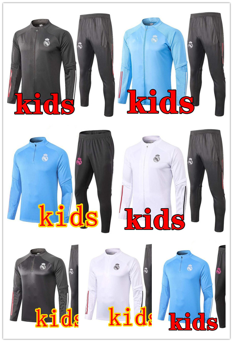 20 21 Real Madrid Jacket kids Kit Soccer Jerseys 2020 2021 HAZARD SERGIIO RAMOS BENZEMA Tracksuit Child Suit Football Training jogging set
20 21 Real Madrid Jacket kids Kit Soccer Jerseys 2020 2021 HAZARD SERGIIO RAMOS BENZEMA Tracksuit Child Suit Football Training jogging set