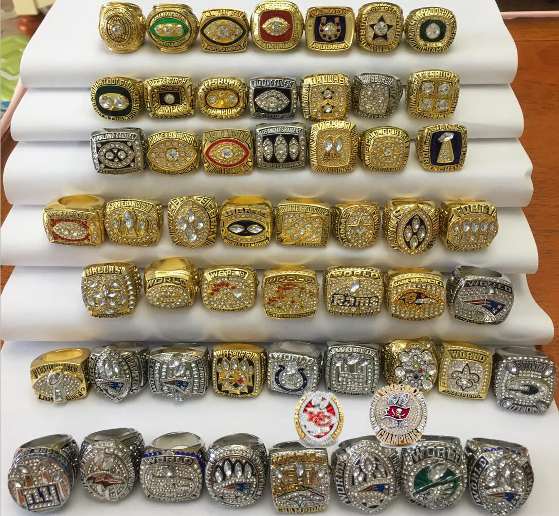 55pcs 1966 to 2021 year Super Bowl Team Stones Champions Championship Ring Souvenir Men Fan Gift Jewery
55pcs 1966 to 2021 year Super Bowl Team Stones Champions Championship Ring Souvenir Men Fan Gift Jewery
