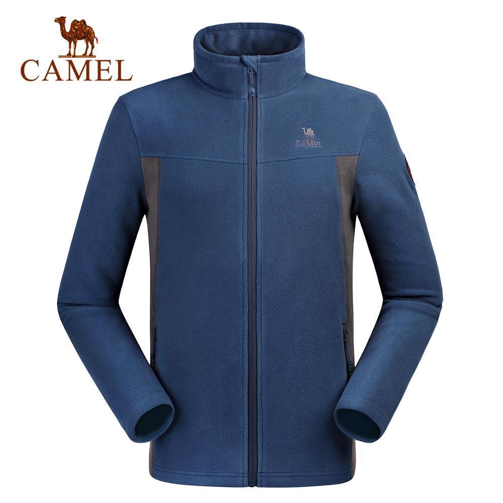 CAMEL Men Outdoor Fleece Hiking Couple Jacket Autumn Winter Windbreaker Softshell Thick Warm Jacket Mountaineering Camping Coat 201127