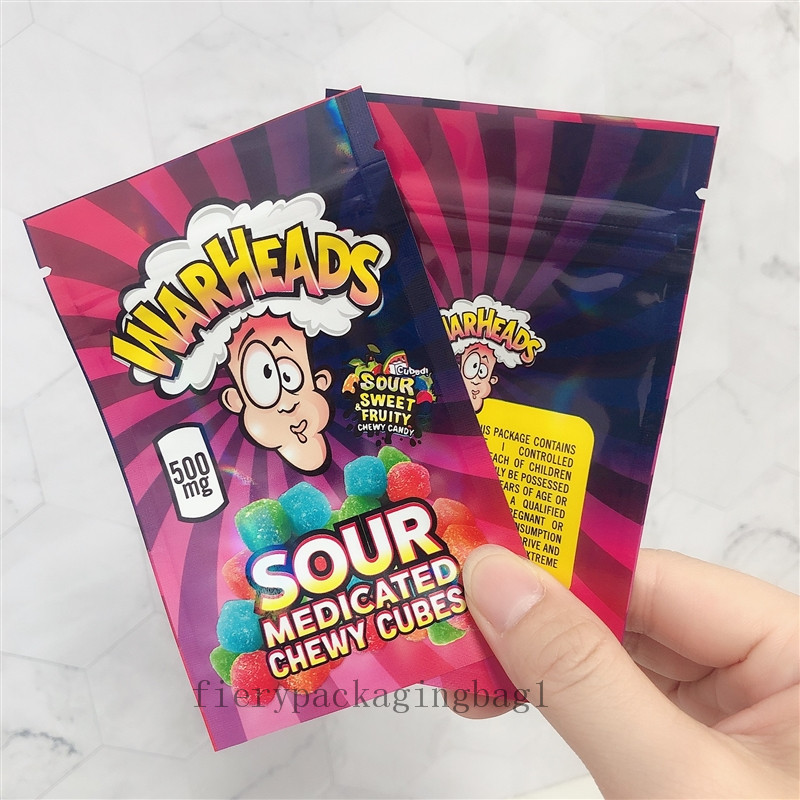500mg WARHEADS Bag Hot Selling Sour Sweet Fruity Medicated Chewy Cubes Edibles Gummies Warheads Candy Package Bags 2021
500mg WARHEADS Bag Hot Selling Sour Sweet Fruity Medicated Chewy Cubes Edibles Gummies Warheads Candy Package Bags 2021