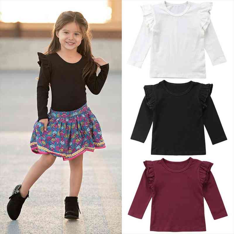 Kids Baby Girls Long Sleeve Blouse Tops Solid Casual Ruffle Blouse Shirt Tee Spring Autumn Toddler Clothes 6m-5t, White;black
Kids Baby Girls Long Sleeve Blouse Tops Solid Casual Ruffle Blouse Shirt Tee Spring Autumn Toddler Clothes 6m-5t, White;black