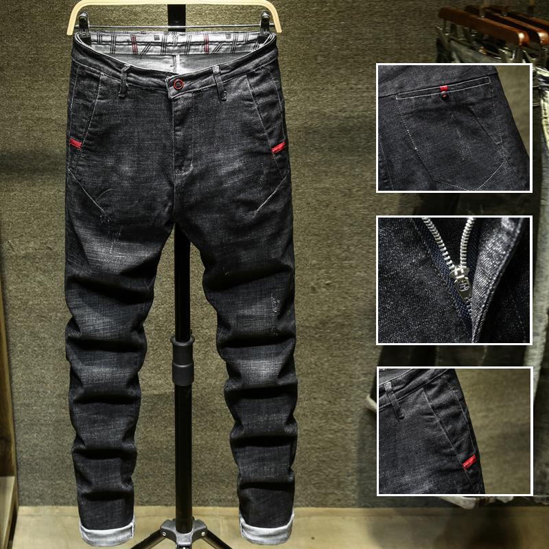 Hight Elastic Soft Jean Pants High Waist Button Men's Trousers Denim Overalls Mens Pants, Black
Hight Elastic Soft Jean Pants High Waist Button Men's Trousers Denim Overalls Mens Pants, Black