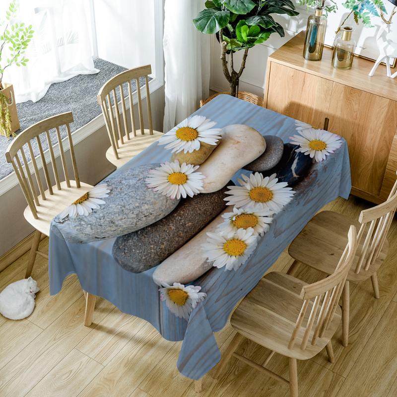 Home Decor Rectangle Tablecloth White Small Chrysanthemums Stone Pattern Waterproof Washable Cotton Table Cloth Table, Style e
Home Decor Rectangle Tablecloth White Small Chrysanthemums Stone Pattern Waterproof Washable Cotton Table Cloth Table, Style e