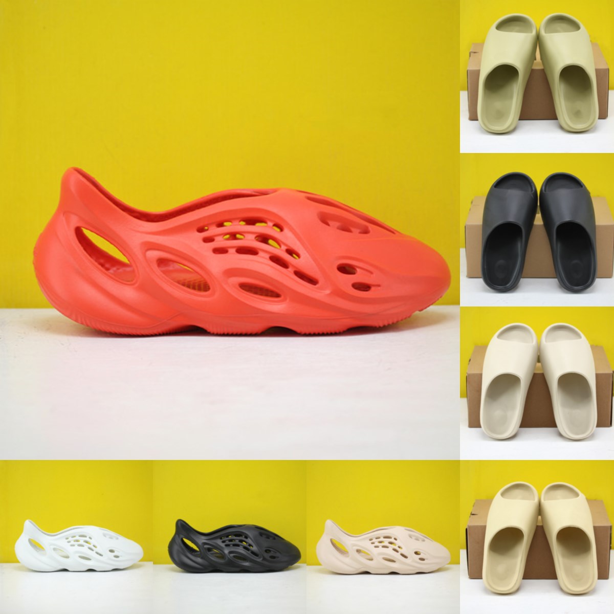 2020 New Kanye West Foam Runner V2 Mens Sandals Slipper Summer Beach flip flop Black White Slide Desert Bone Designer Casual Sandals Loafer
2020 New Kanye West Foam Runner V2 Mens Sandals Slipper Summer Beach flip flop Black White Slide Desert Bone Designer Casual Sandals Loafer