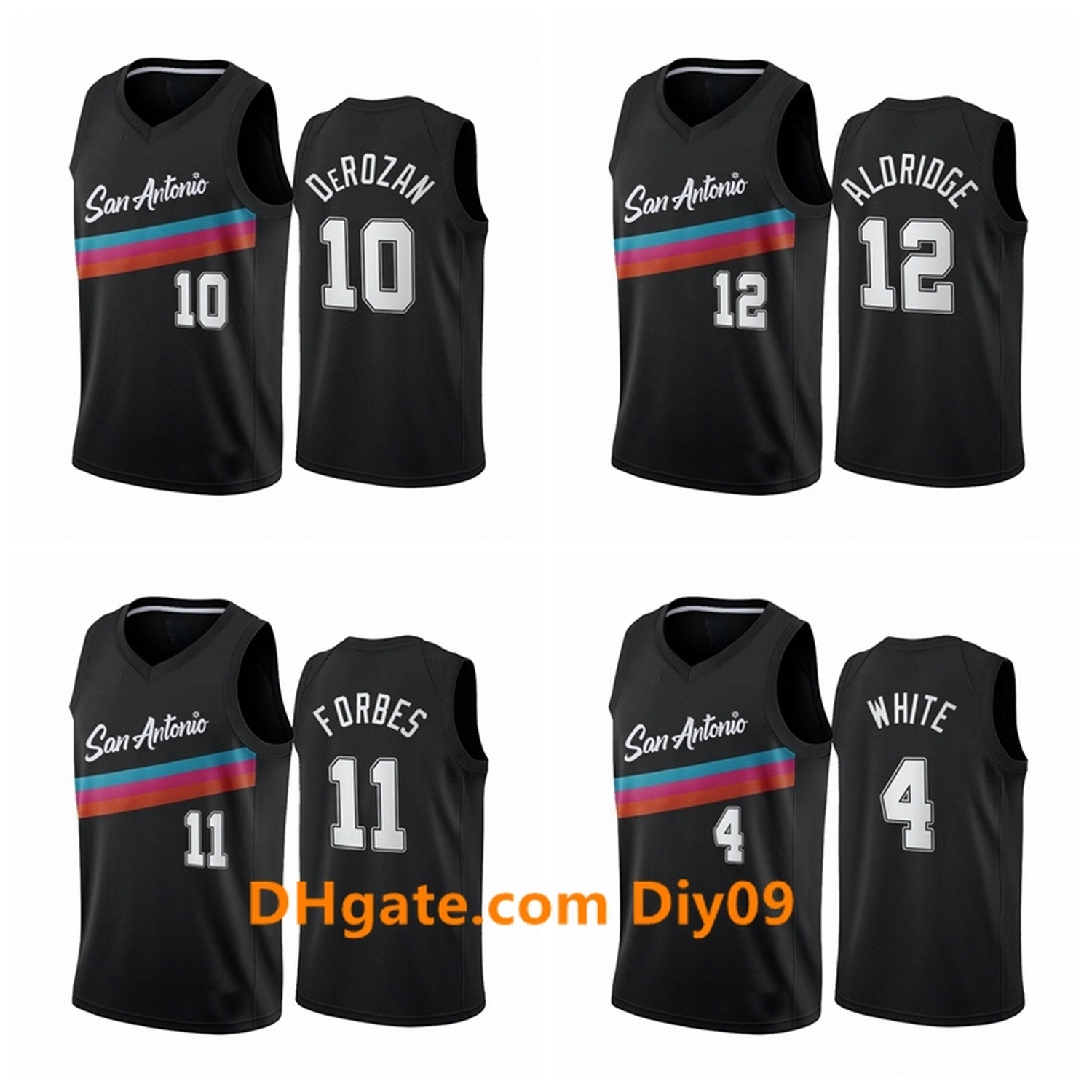 San Antonio Spurs MEN DeMar DeRozan Derrick White LaMarcus Aldridge City Fiesta Colors 2020-21 basketball Jersey, Black
San Antonio Spurs MEN DeMar DeRozan Derrick White LaMarcus Aldridge City Fiesta Colors 2020-21 basketball Jersey, Black