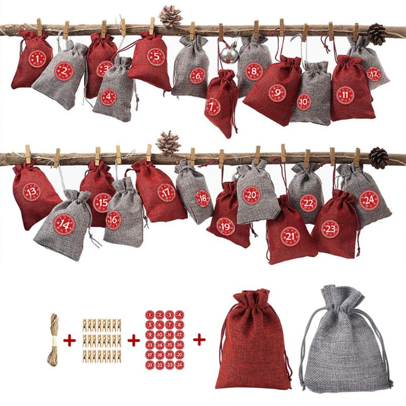 24PCS Santa Sacks Christmas Candy Bag Canvas Gift Bags New Year Xmas Nevidad Gifts For Kids Event Party Decoration For Home
24PCS Santa Sacks Christmas Candy Bag Canvas Gift Bags New Year Xmas Nevidad Gifts For Kids Event Party Decoration For Home