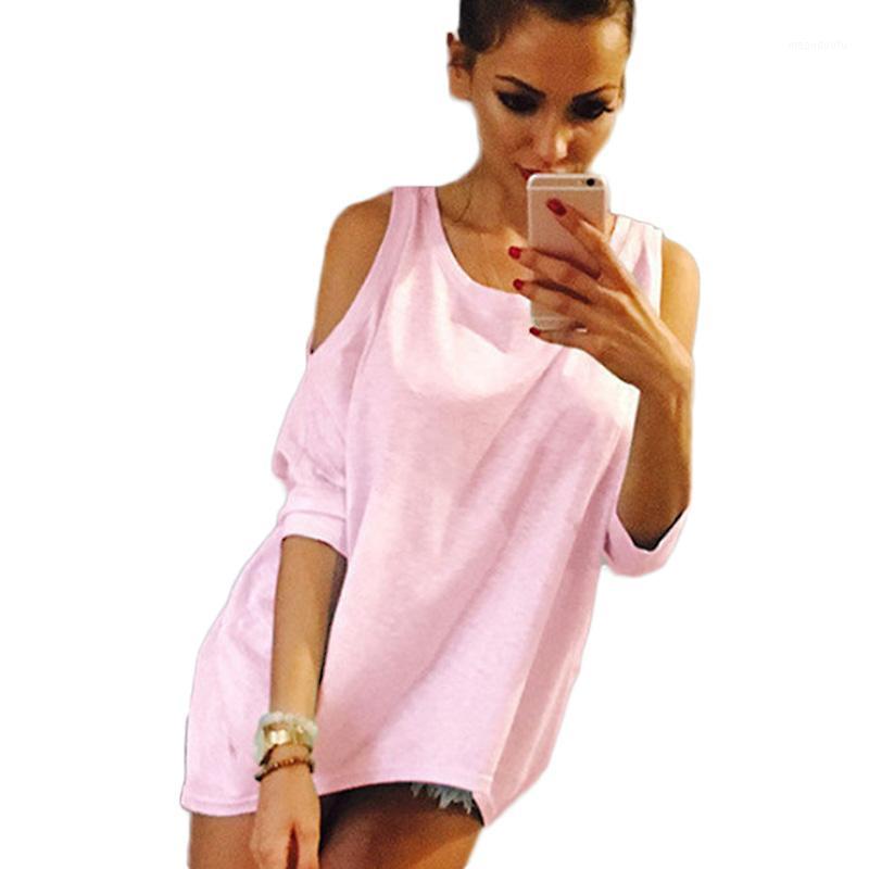 Wholesale- Summer Women T-Shirt O-Neck Solid Color Off Shoulder Sexy Long T shirt Womens Top Tees Loose Casual T-shirt Plus Size KH9349981, White
Wholesale- Summer Women T-Shirt O-Neck Solid Color Off Shoulder Sexy Long T shirt Womens Top Tees Loose Casual T-shirt Plus Size KH9349981, White